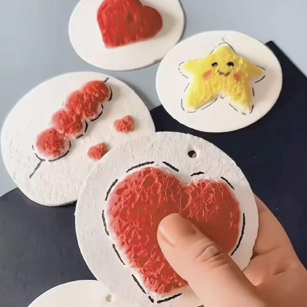 10 шт. Круглая форма Рисовальная губчатая бумага Образовательные игрушки 3D Круглая картонная доска Детский подарок