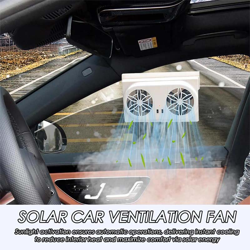 Новый автомобильный кулер на солнечной батарее, радиатор для окна, вытяжной вентилятор, автоматический радиатор для вентиляции воздуха, вентилятор для радиатора, система охлаждения для автомобиля