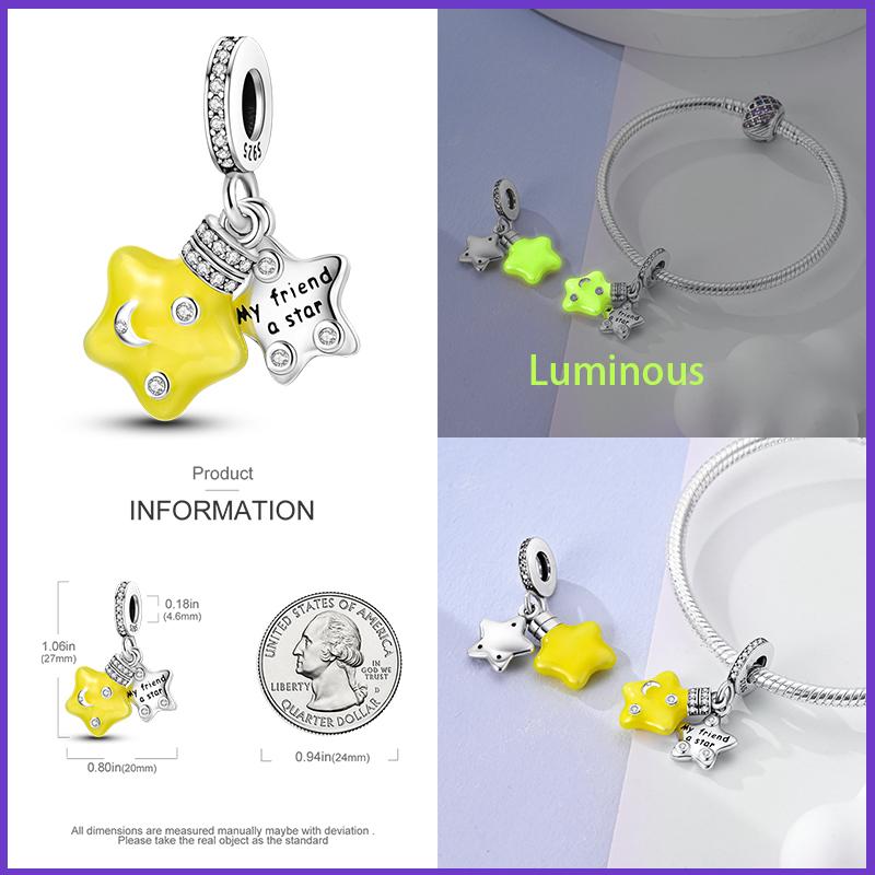 100% 925 Silver Fantasy Flying Dragon Mysterious Butterfly Charms Pendants Fit Qikaola Original Bracelets DIY Jewelry
