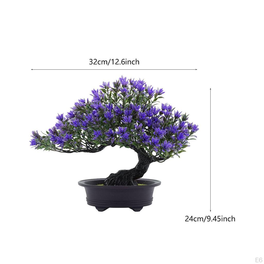 Artificial Bonsai Tree As Decorative Piece, Realistic Faux Plant for Windowsill And Office