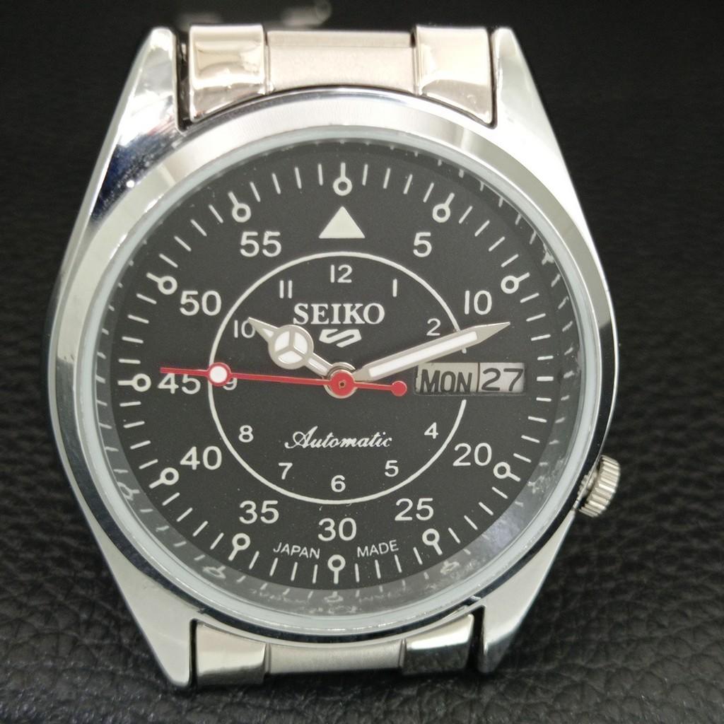 АВТОМАТИЧЕСКИЕ ВИНТАЖНЫЕ ВОССТАНОВЛЕННЫЕ МУЖСКИЕ ЧАСЫ SEIKO 5 ЯПОНИЯ ЧЕРНЫЙ ЦИФЕРБЛАТ a446122-1