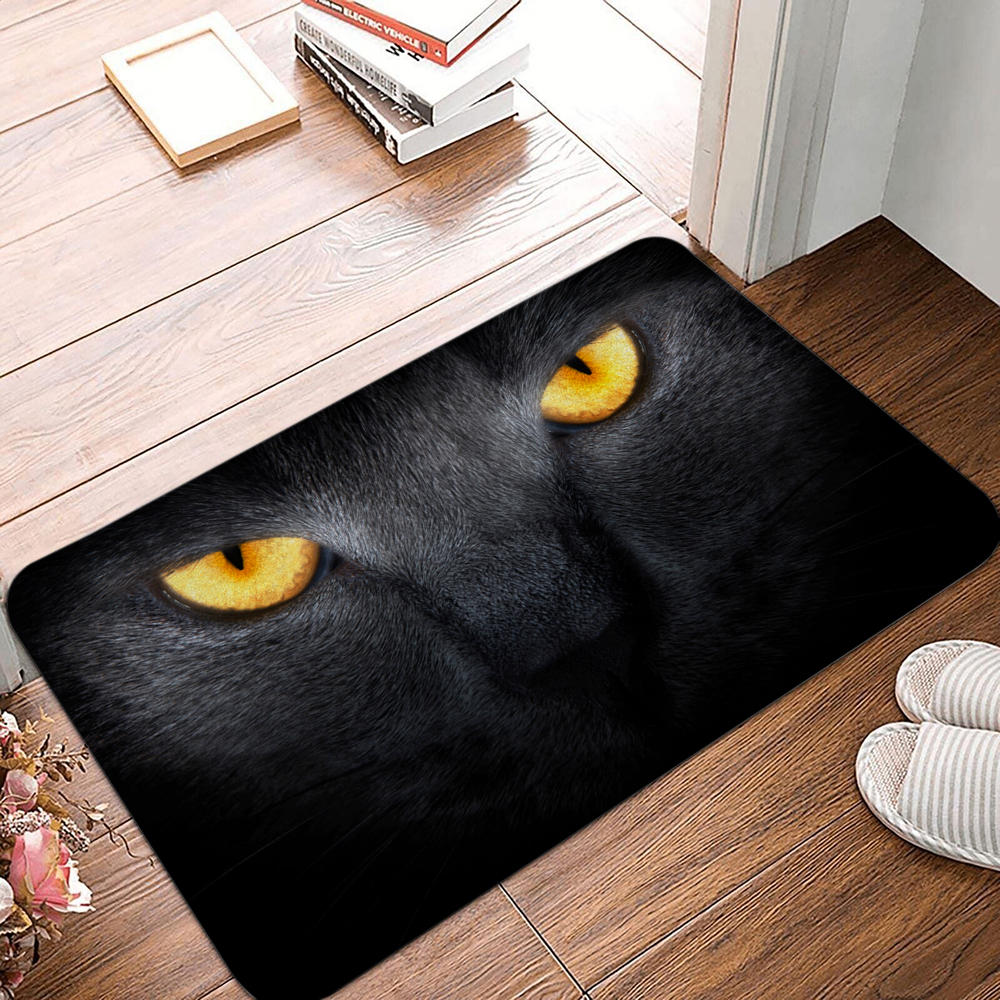 Нескользящий замшевый коврик для ванной для гостиной, спальни, домашний коврик с изображением совы, кошачий глаз, кухонный коврик, коврик для комнаты с животным узором