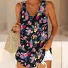 3D Ретро Топы-майки с цветочным принтом для женщин для тренировок, йоги, спортзала, летние спортивные рубашки с принтом, жилеты больших размеров