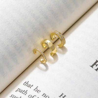 Нежные милые серьги-клипсы из циркония для женщин, застежка-кафф, без пирсинга, поддельные