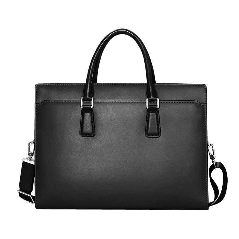 Men's Handbag Genuine Leather Anti-theft Password Lock Men's Computer Document Bun Top Layer Cowhide Business Bag