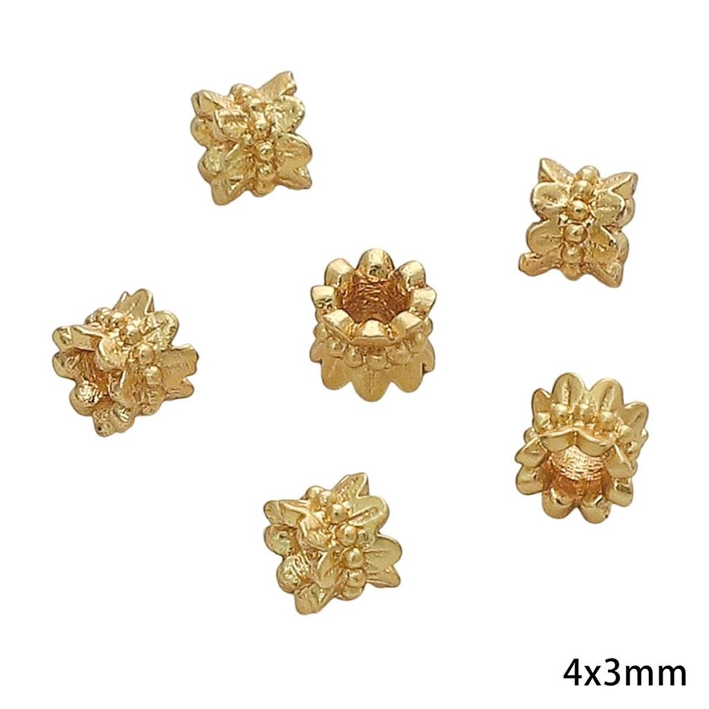 1шт 4-7 мм бусины-проставки из латуни в виде цветов для изготовления модных браслетов