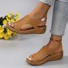 Summer New Women's Shoes Wind Elastic Band Lightweight Thick Sole Heightening Sandals Women