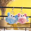 Adorable Cartoon Crab Plush Toy Mini Cute Keychain Soft Stuffed Animal Charm