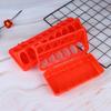 1Pc Double Row 12/18 Holes Poultry Ground Feeder Plastic Clamshell Feeding Chicken Groove Farm Breeding Supplies