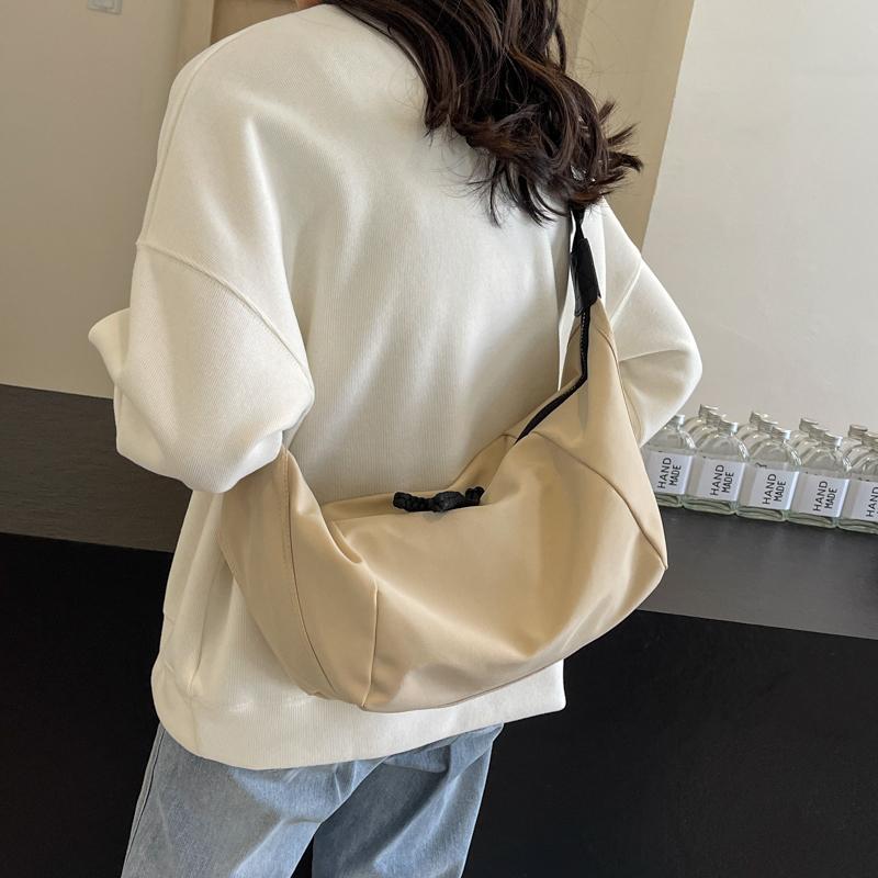 Сплошная цветная сумка большой емкости, женская сумка для пельменей, портативная дорожная сумка через плечо