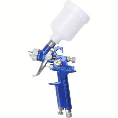 Мини-распылитель краски Пистолет-распылитель 120 мл 1,0 мм Медная емкость сопла HVLP Пистолет-распылитель Гравитационный пистолет-распылитель с регулятором воздуха Алюминиевый распылитель краски