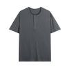 Retro Short-sleeved T-shirt for Men Henry Neck Loose Summer New Short Shirt