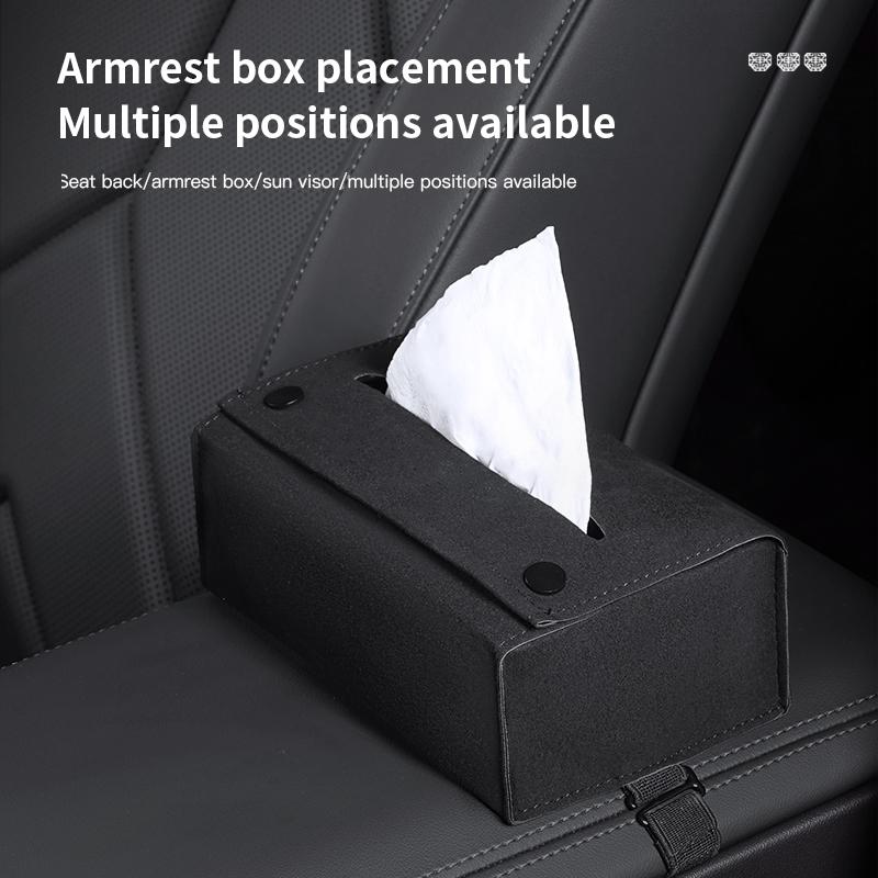 Car Interior Seat Back Sunshade Tissue Bag Hub Cap Suede Accessories For Peugeot 5008 508 408 4008 308 3008 208 2008 Landtrek