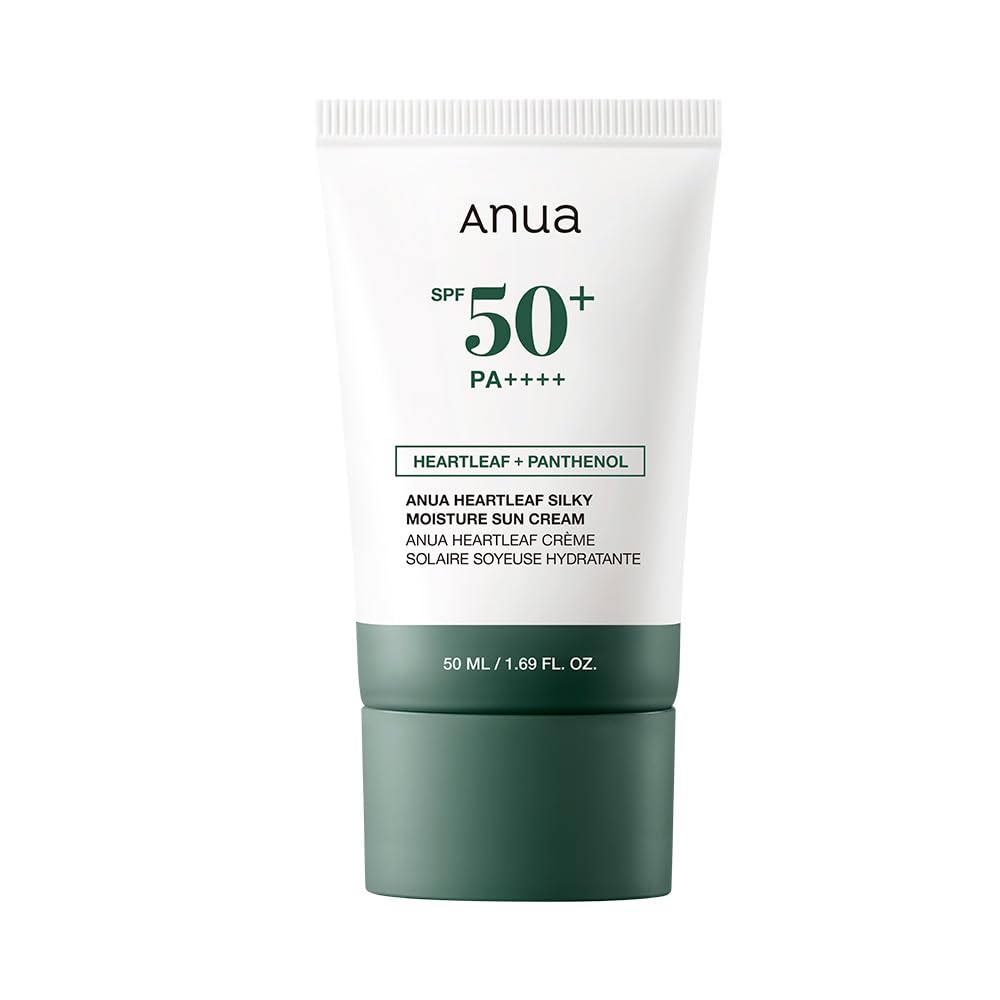 ANUA Dokudami Шелковый Увлажняющий Солнцезащитный Крем 50 мл SPF50+ PA++++ Солнцезащитный Крем для Лица Ежедневный Без Белого Налета Увлажняющий Для Чувствительной Кожи Фиксатор Макияжа База