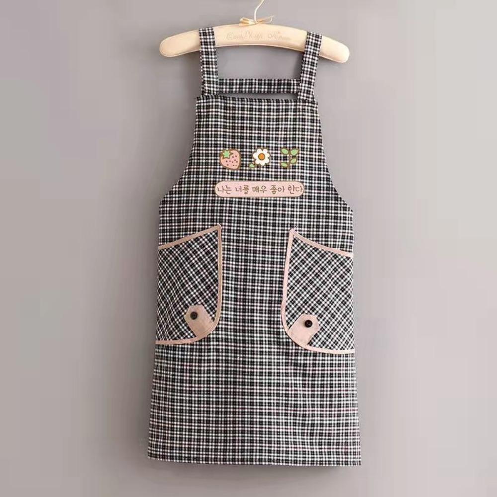 Breathable Kitchen Apron Flower Cooking Smock New Catering Work Clothes for Women Girl