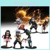 6 Charming Demon Slayer Miniature Dolls Fun Anime Keychain Capsule Toys Set
