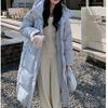 Womens Mid-Length Down Coat With Hood 50% Duck Fill Warm Thick Winter Outerwear Daily Commute