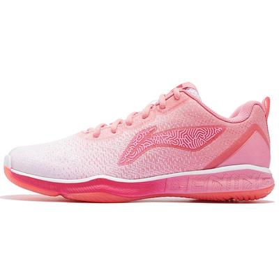 Кроссовки для бадминтона Li Ning Fabric TPU Gradient Shock Absorbing Non-Slip Wear Resistance Airful Lightweight Low Top Women AYTP022-14 Pink