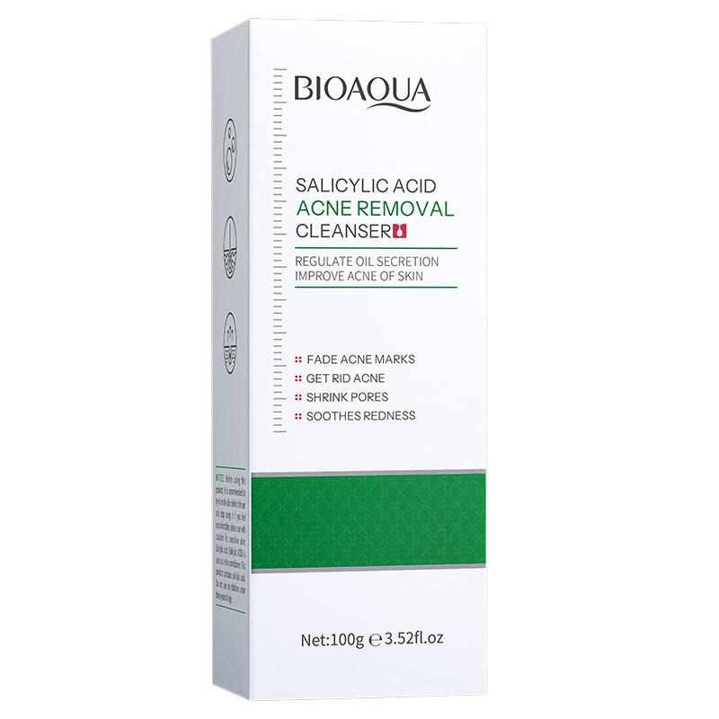 Gentle Hydrating Bioaoua Salicylic Acid Acne Cleanser For Deep Pore Minimizing