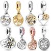 2024 New 925 Sterling Silver Various Tree Shape Pendant Charm Collection Fit Originalfashion Bracelet Women Jewelry Gift Diy
