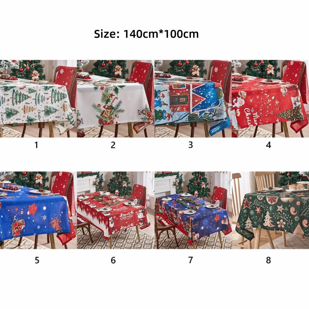 140*100см Рождественская скатерть Водонепроницаемая Рождественская скатерть Рождественская скатерть Журнальный столик