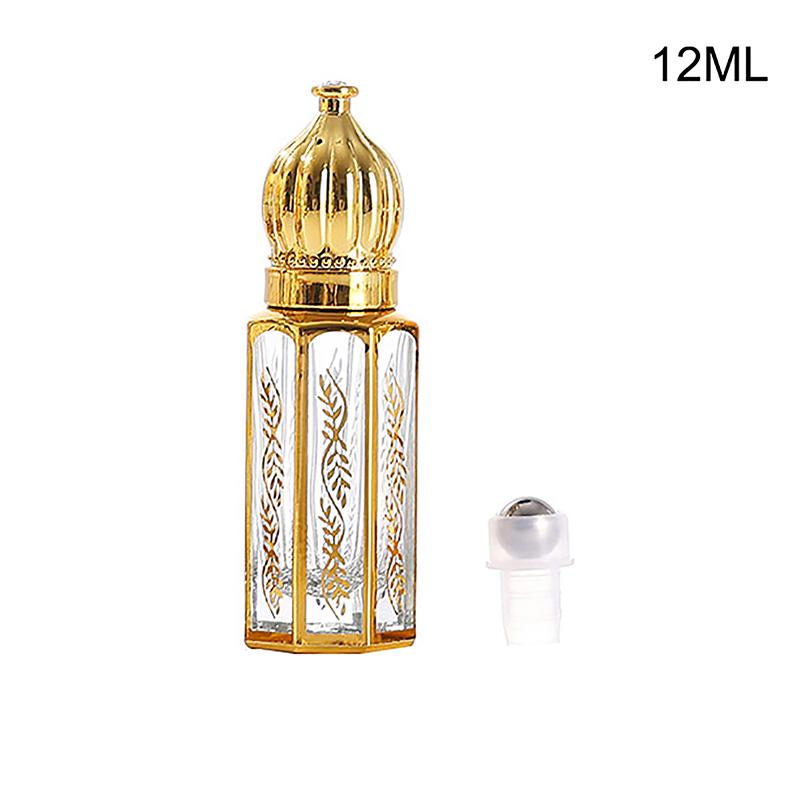 Luxury Essential Oil Roller Glass Bottle Refillable Perfume Bottle Glass Roll-On Essential Oil Bottle Cosmetics Container