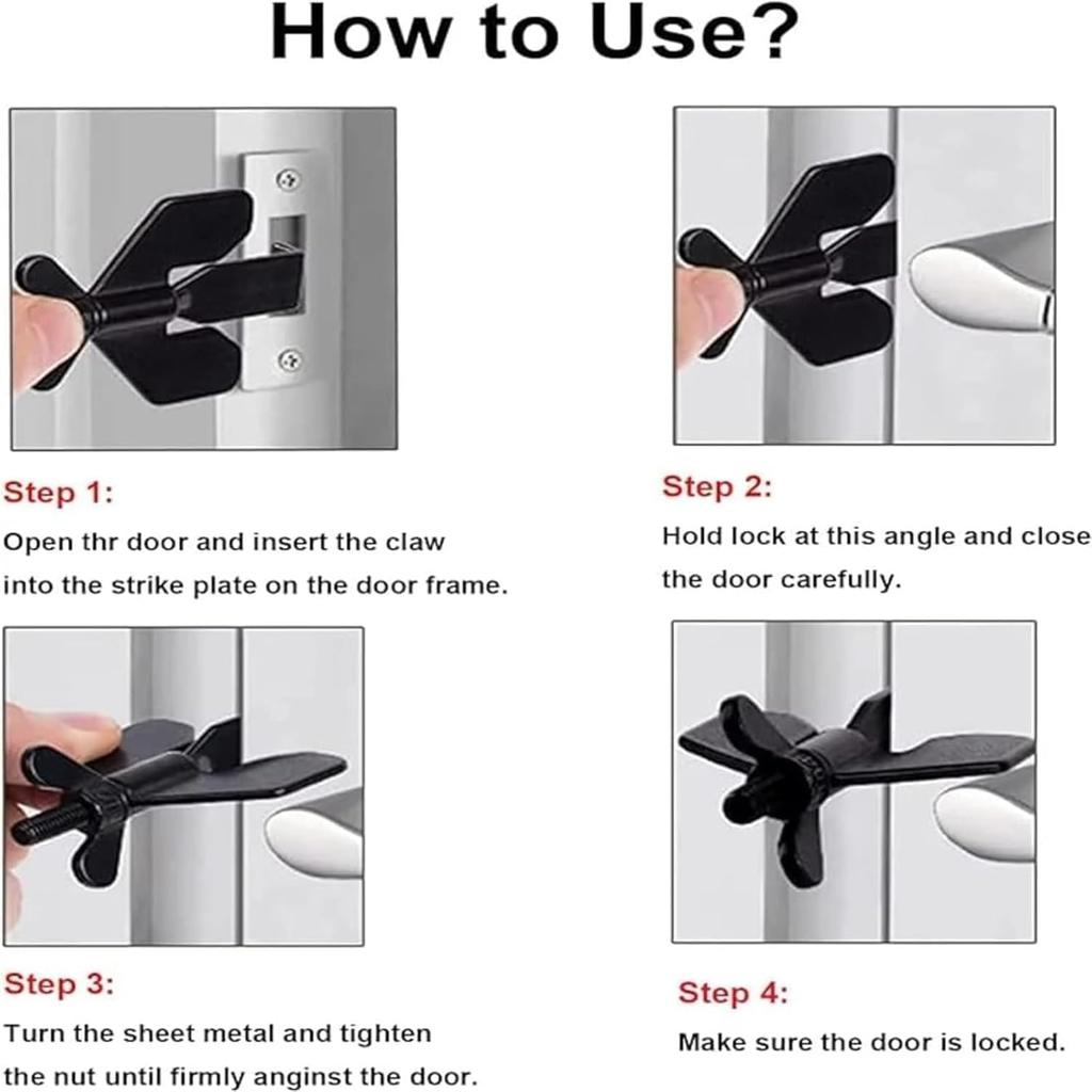 Дверной замок Bloame, переносной дверной замок Bloame, дверной замок Guardkit, комплект для дверного замка Anterlock Guard Kit для путешествий, переносной дверной замок для путешествий, дверь отеля