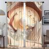 Blackout Curtains for Camera Landscape Art Shades Elegant Room Curtains 2 Pieces Window Curtain Tulle for Bedroom Partition Home