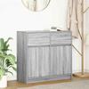 VidaXL Buffet with Drawer Sonoma Grey 80x34x76 Cm Engineered Wood, Storage Furniture, Buffet, Entrance Furniture, Furniture 861540