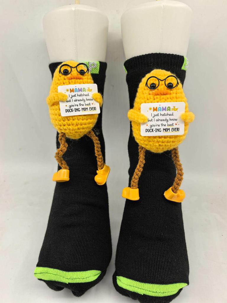 Уютные рождественские вязаные носки с животными - Теплые и милые для осени и зимы