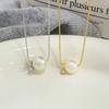 Simple Zircon Pearl Necklace for Women's Light Luxury and Advanced French Pearl Collar Chain