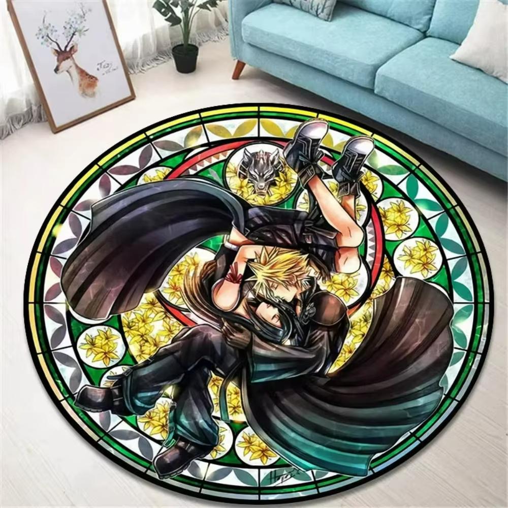 Игривый Ковер K-Kingdom Hearts Круглый Ковер Мужская Пещера Гостиная Диван Декор Ковер Прикроватный Мягкий Коврик Игровая Комната Вращающееся Кресло Напольный Коврик