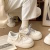 Модные легкие ретро-туфли на универсальной платформе белого цвета для женщин 2025 года, новые легкие повседневные спортивные туфли для сноуборда