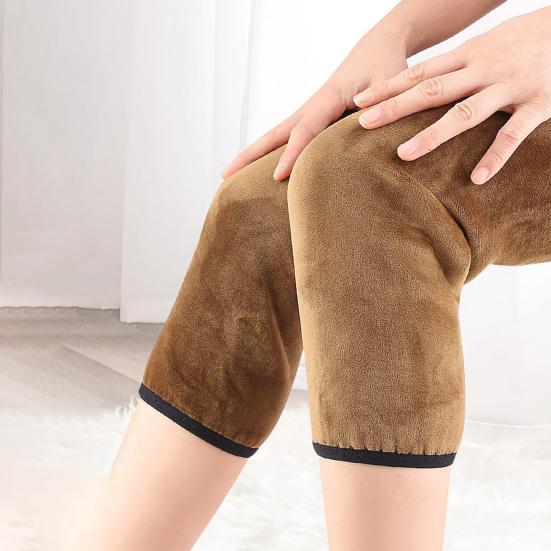 1 пара наколенников с утолщенной флисовой подкладкой, эластичные теплые наколенники, зимние термонаколенники