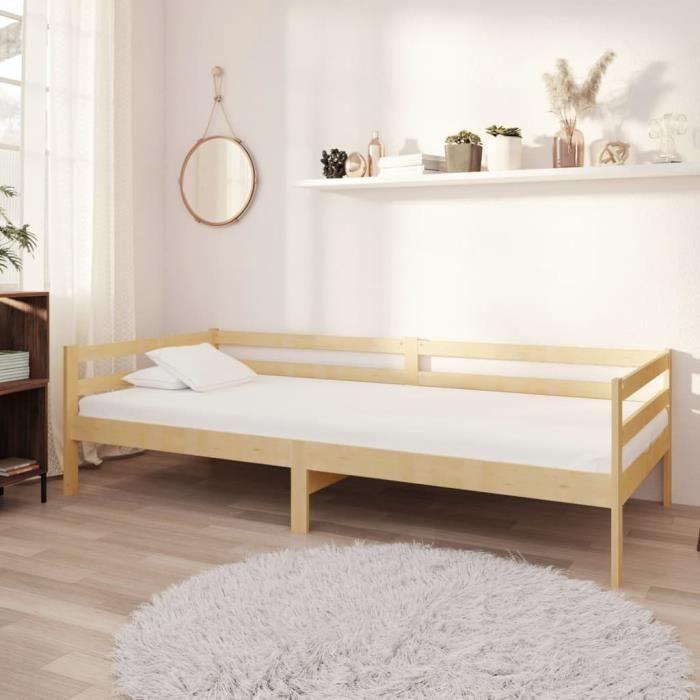 VidaXL Daybed with Mattress 90x200 Cm Solid Pine Wood 3083569