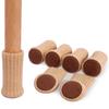 4/8/16/24pcs Ribbed Texture Chair Leg Socks with Anti-Slip Pads for Floor Protection