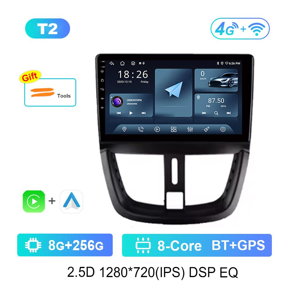 for Peugeot 207 CC 207CC 2006 - 2015 Android Intelligent System Car Radio Multimedia Player GPS Navigation BT 4G Carplay WiFi