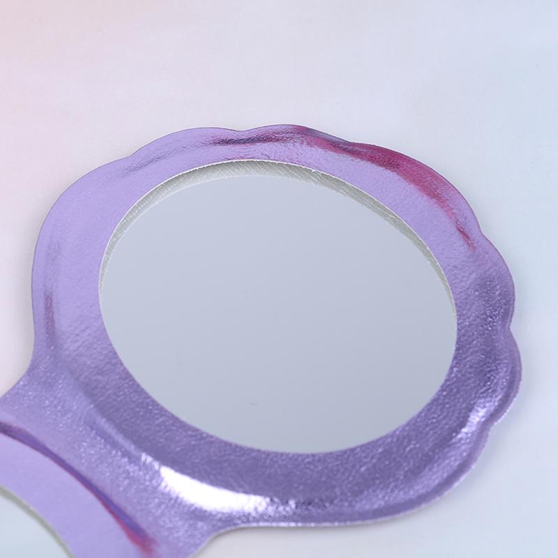 Sea Shell Shape Compact Cosmetic Mirror Pu Leather Double Sided Makeup Magnifier