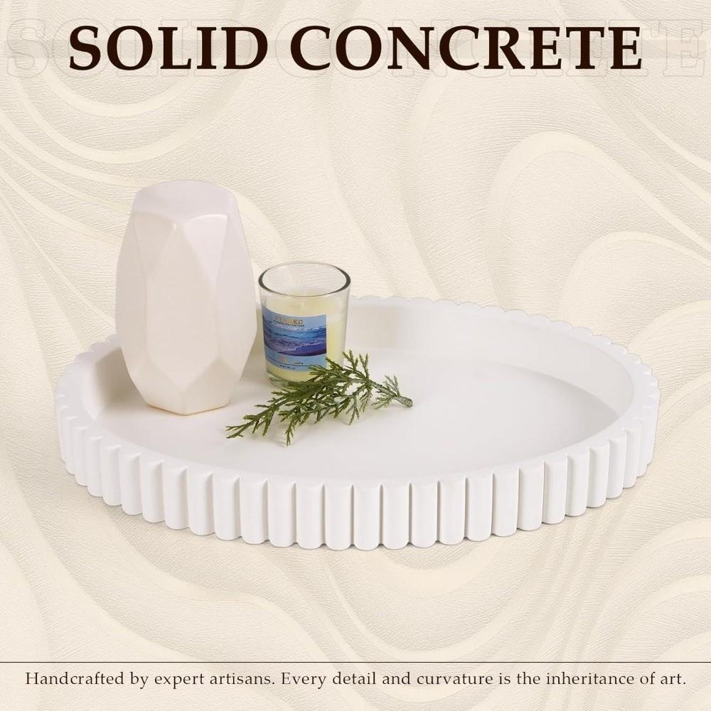 Wavy Edge Modern Decorative Tray Round Shape Multifunctional Tray New Storage Tray Coffee Table
