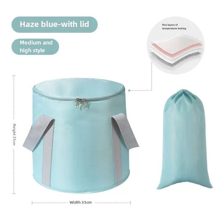 Складная дорожная ванночка для ног: Портативный, изолированный, сверхглубокий дизайн для защиты икр; Универсальное решение для домашних ванночек для ног.