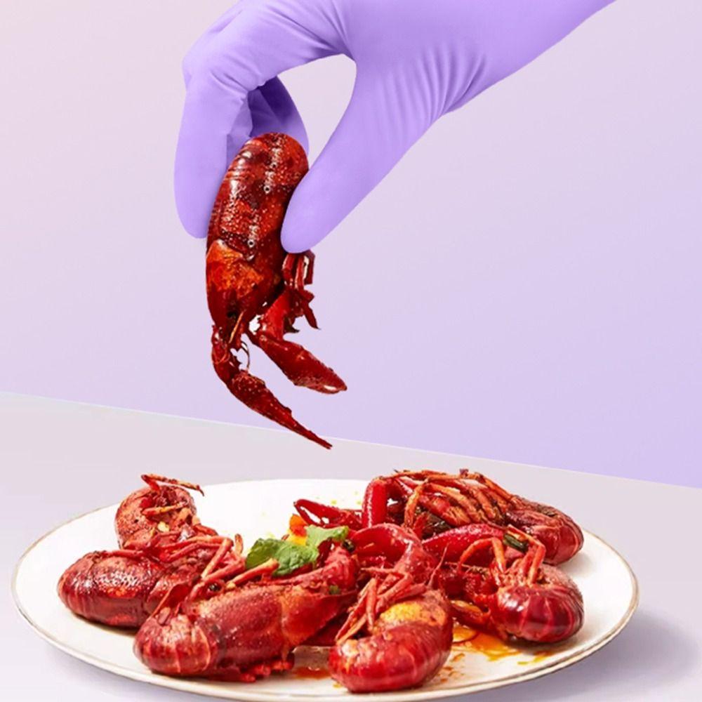 50 шт. водонепроницаемые одноразовые нитриловые перчатки эластичные перчатки для мытья посуды хозяйственные перчатки для мытья