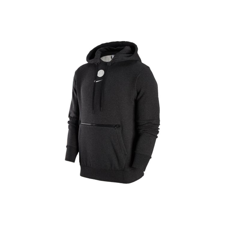 Nike Мужской пуловер с капюшоном и принтом логотипа NBA Brooklyn Nets, черный, серый DR9300-032