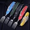 6 In 1 Camping Picnic Folding Spoon Fork Tableware Outdoor Survival Cooking Tool