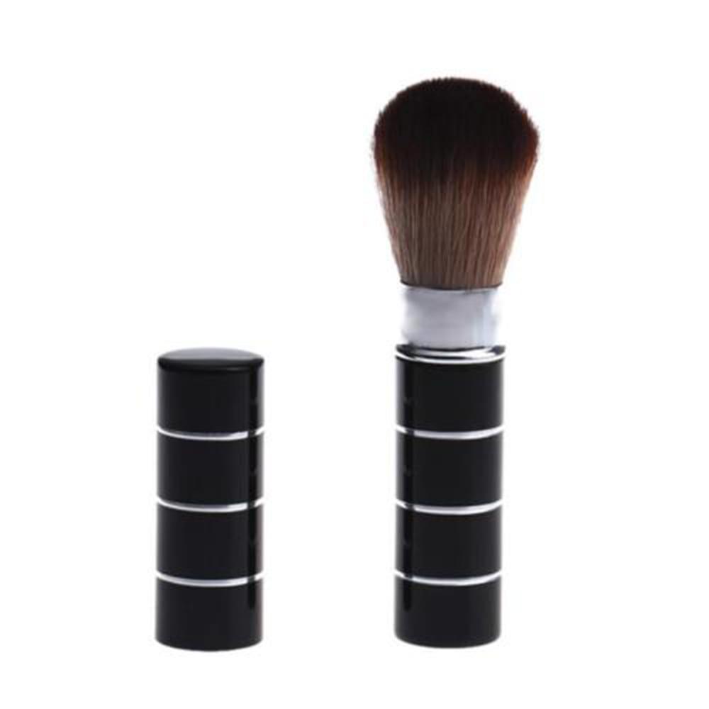 Fashion Metal Professional Facial Portable Blush Brush Makeup Tools Retractable