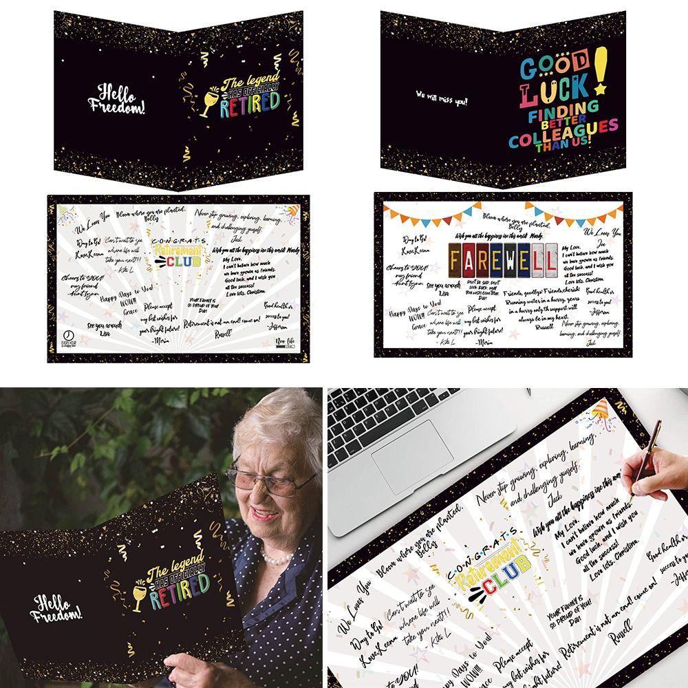 Украшения для вечеринки Прощальный знак на плакате Гигантская поздравительная открытка Гигантская книга пожеланий Доска для подписей