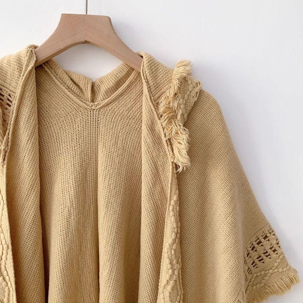 Crochet Top Knitted Hoodie Shawl Wrap Evening Capes Elegant Women Cloak Female/Women