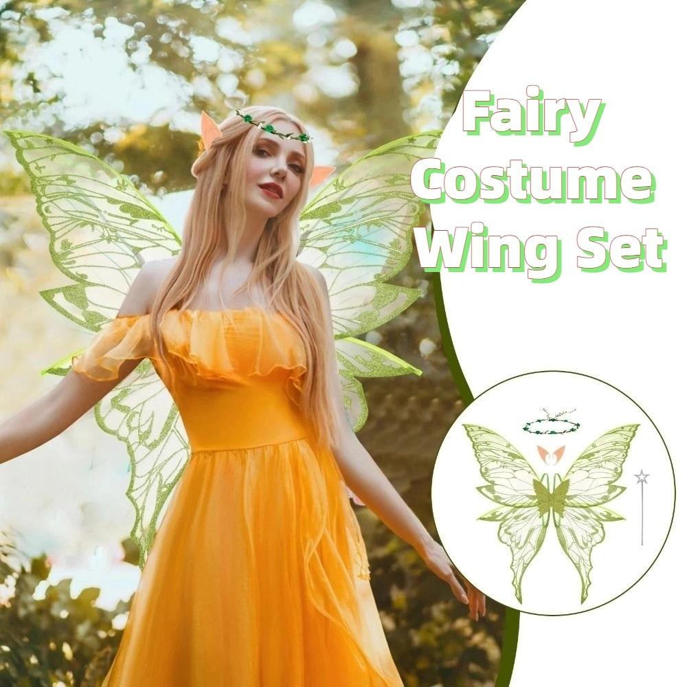 Fluttering Wings Fairy Costume Wing Set Lightweight Dress Up Wings Set  Cosplay Costumes