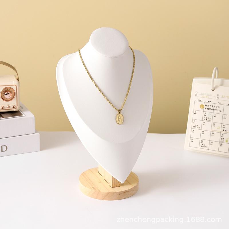 Подставка-манекен для портрета из массива дерева, стойка для демонстрации кулонов на шею, кулон, манекен для шеи, ювелирные изделия