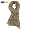 Модный мужской шарф Хлопок Лен Пряжа окрашенная полосатый Мужские шарфы Кисточка Длинная шаль Осень Зима Мужские аксессуары Буфанда Накидки