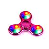Star Shine Transparent Crystal LED Fidget Hand Spinner Stress Relief Toy Triangle Single Finger Gyro